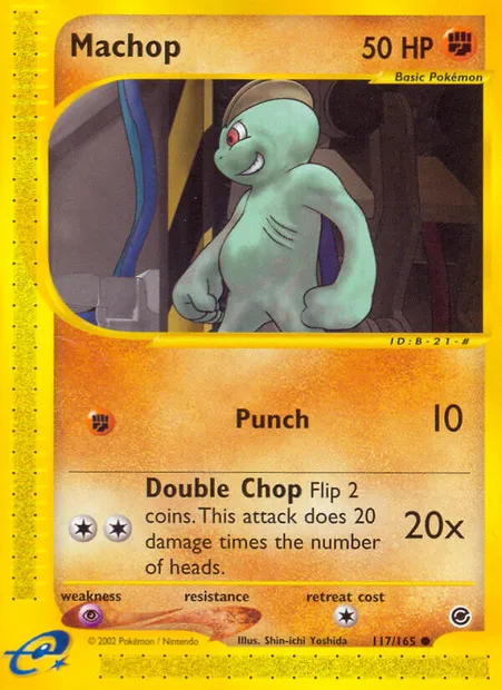 Machop, Pokémon card EX 117 — Expedition Base Set set