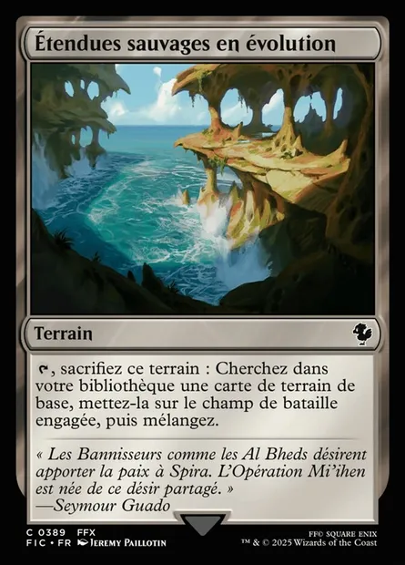 Étendues sauvages en évolution, carte Magic FIC 389 — extension Final Fantasy Commander
