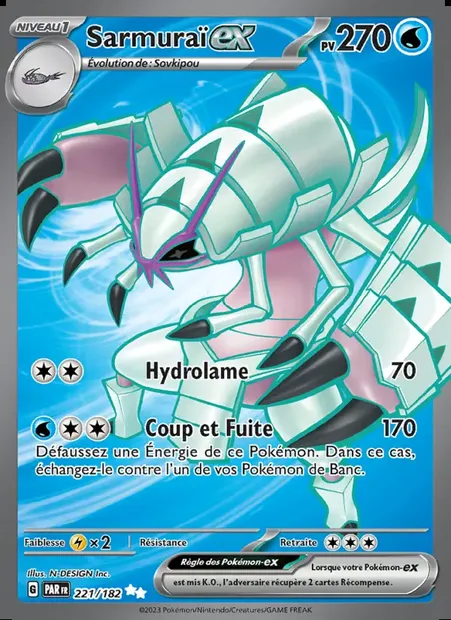 Sarmuraï-ex, carte Pokémon PAR 221 — extension Faille Paradoxe