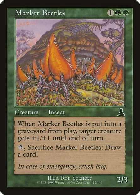 Marker Beetles, Magic card UDS 112 — Urza's Destiny set
