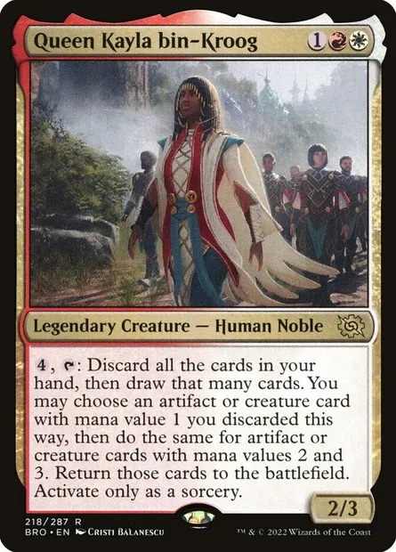 Queen Kayla bin-Kroog, Magic card BRO 218 — The Brothers' War set