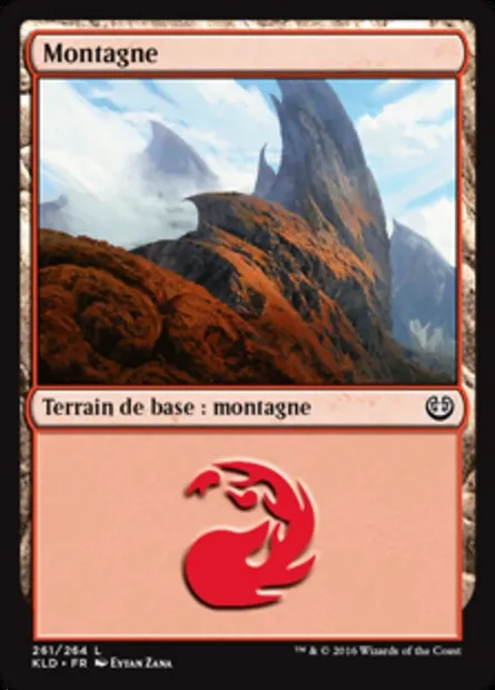 Montagne, carte Magic KLD 261 — extension Kaladesh