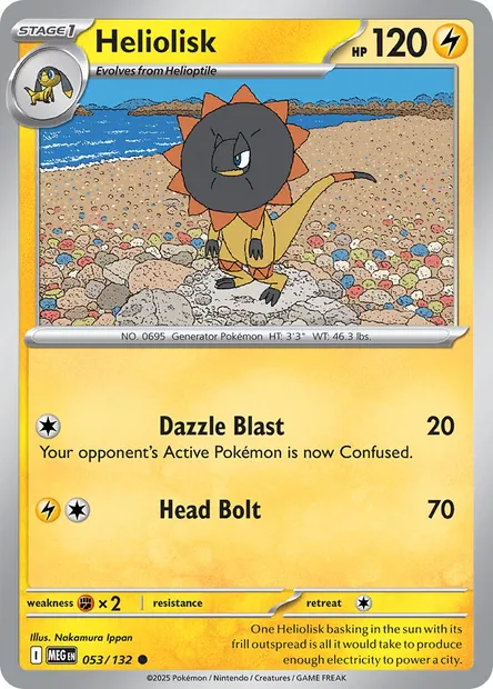 Heliolisk, Pokémon card MEG 053 — Mega Evolution set