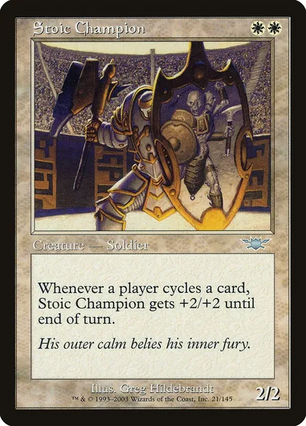 Champion stoïque, carte Magic LGN 21 — extension Légions