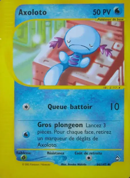 Axoloto, carte Pokémon AQ 66 — extension Aquapolis
