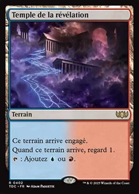 Temple de la révélation, carte Magic TDC 402 — extension Tarkir: Dragonstorm Commander