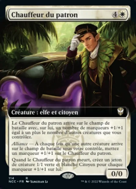 Chauffeur du patron, carte Magic NCC 114 — extension New Capenna Commander