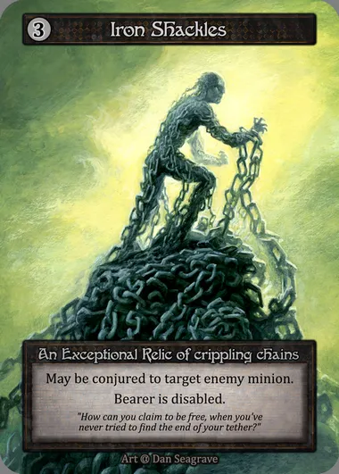 Iron Shackles, carte Sorcery ALP 309 — extension Alpha