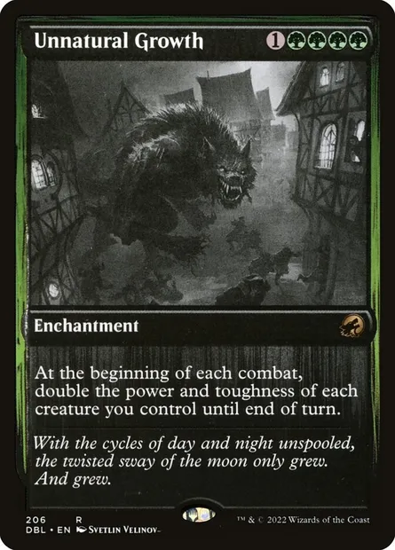 Unnatural Growth, Magic card DBL 206 — Innistrad: Double Feature set