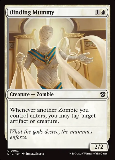 Binding Mummy, Magic card DRC 63 — Aetherdrift Commander set