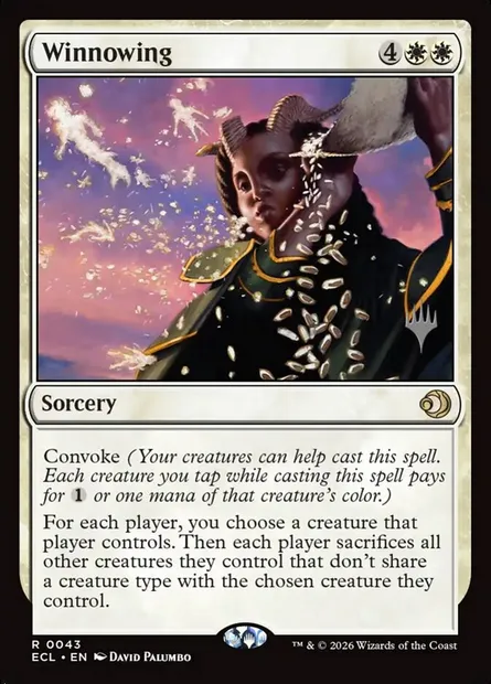 Winnowing, Magic card PECL 43p — Lorwyn Eclipsed Promos set
