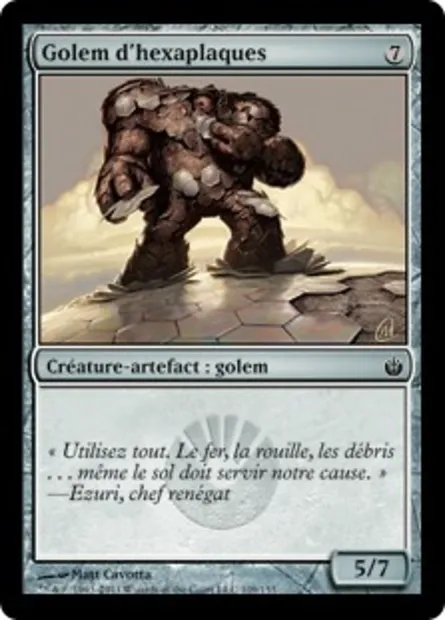 Golem d'hexaplaques, carte Magic MBS 109 — extension Mirrodin assiégé