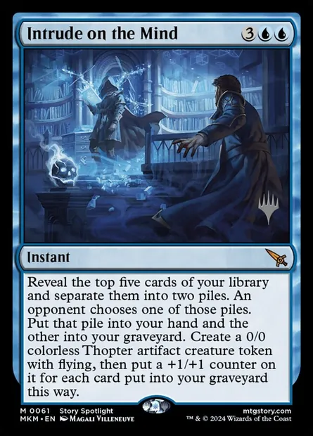 Intrude on the Mind, Magic card PMKM 61p — Murders at Karlov Manor Promos set