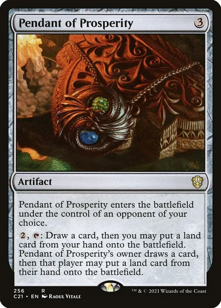Pendant of Prosperity, Magic card C21 256 — Commander 2021 set