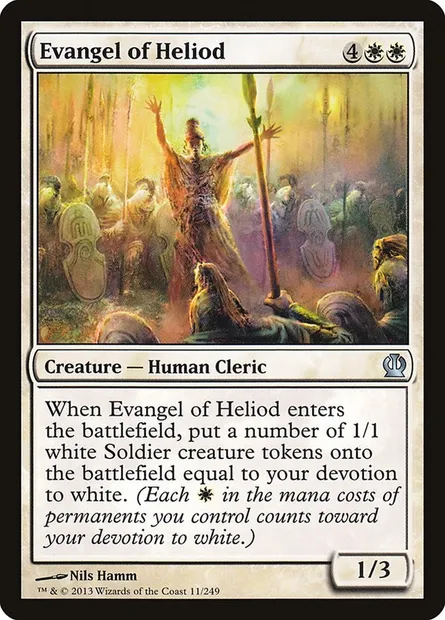Evangel of Heliod, Magic card THS 11 — Theros set
