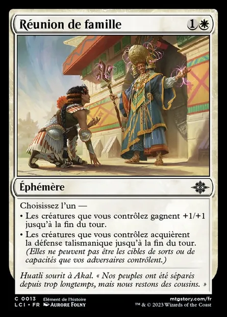Réunion de famille, carte Magic LCI 13 — extension The Lost Caverns of Ixalan