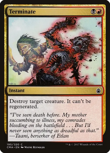 Terminate, Magic card CMA 195 — Commander Anthology set