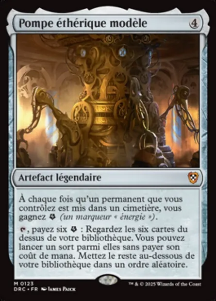 Pompe éthérique modèle, carte Magic DRC 123 — extension Aetherdrift Commander