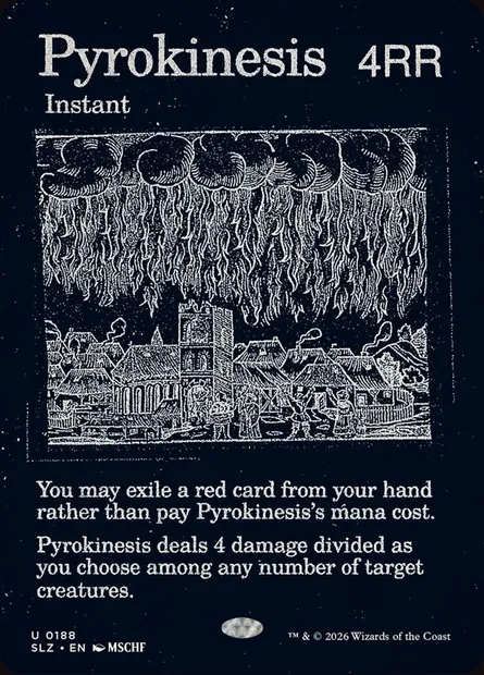 Pyrokinésie, carte Magic SLZ 188 — extension The Zeta Set