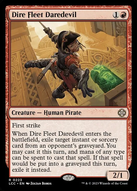 Dire Fleet Daredevil, Magic card LCC 223 — The Lost Caverns of Ixalan Commander set