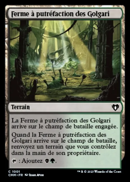 Ferme à putréfaction des Golgari, carte Magic CMM 1001 — extension Commander Masters