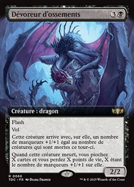 Dévoreur d'ossements, carte Magic TDC 66 — extension Tarkir: Dragonstorm Commander