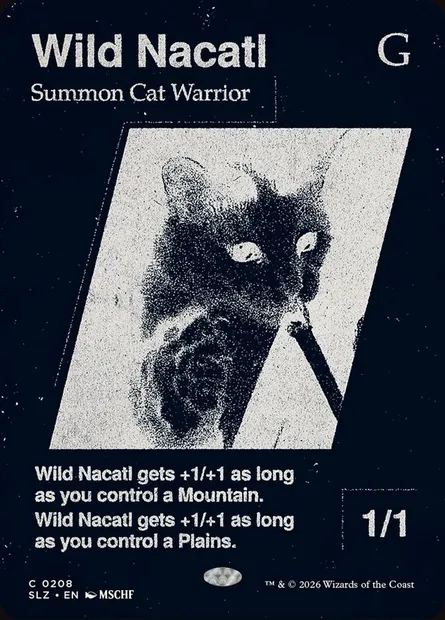 Wild Nacatl, Magic card SLZ 208 — The Zeta Set set