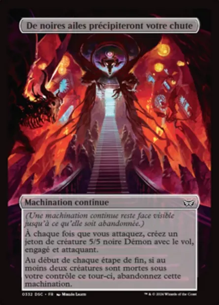 De noires ailes précipiteront votre chute, carte Magic DSC 332 — extension Duskmourn: House of Horror Commander