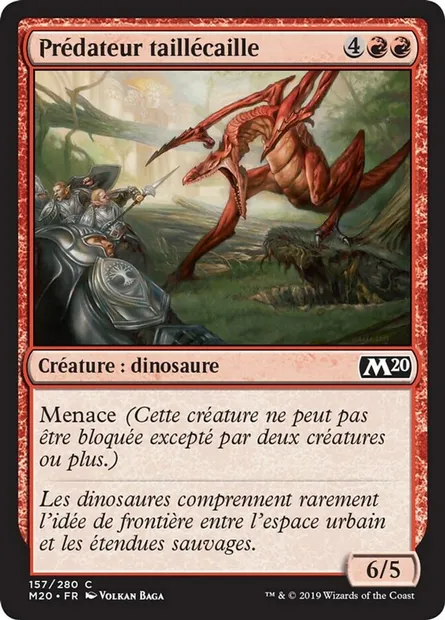 Prédateur taillécaille, carte Magic M20 157 — extension Core Set 2020