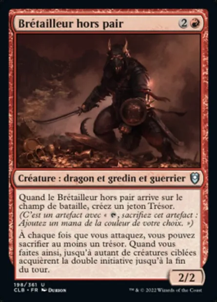 Brétailleur hors pair, carte Magic CLB 198 — extension Commander Légendes : la bataille de la Porte de Baldur