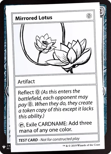 Mirrored Lotus, carte Magic CMB1 107 — extension Mystery Booster Playtest Cards 2019