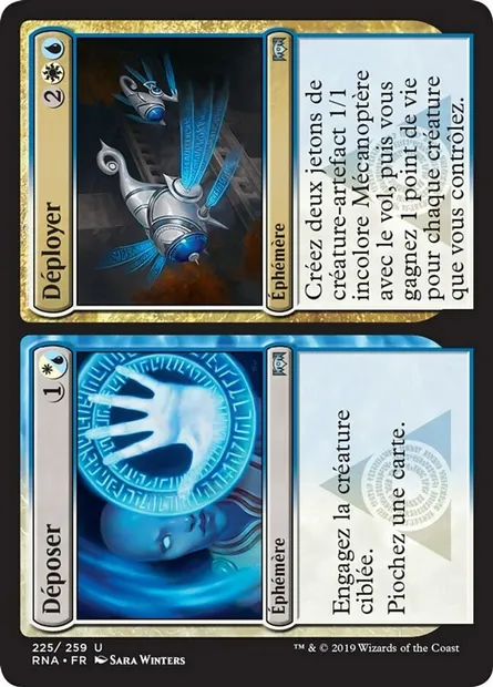 Déposer // Déployer, carte Magic RNA 225 — extension L'allégeance de Ravnica