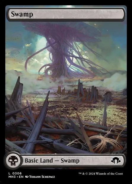 Swamp, Magic card MH3 306 — Modern Horizons 3 set