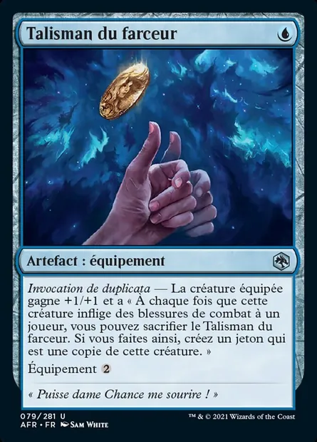 Talisman du farceur, carte Magic AFR 79 — extension Forgotten Realms: Aventures dans les Royaumes Oubliés