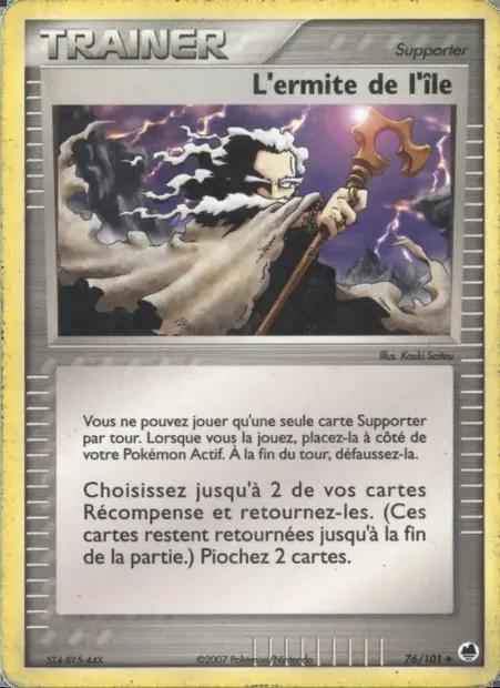 L'ermite de l'île, carte Pokémon DF 76 — extension EX Île des Dragons
