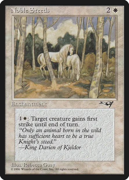 Noble Steeds, Magic card ALL 11a — Alliances set