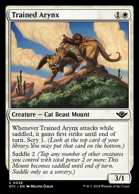 Trained Arynx, Magic card OTJ 36 — Outlaws of Thunder Junction set