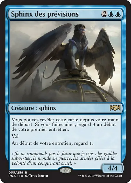 Sphinx des prévisions, carte Magic RNA 55 — extension L'allégeance de Ravnica
