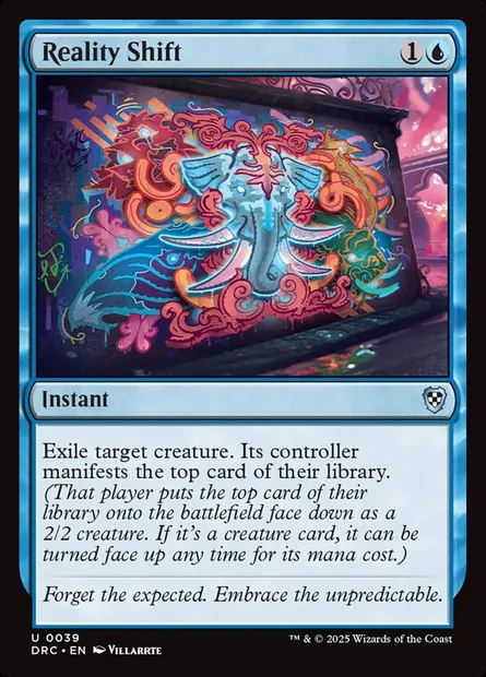 Reality Shift, Magic card DRC 39 — Aetherdrift Commander set
