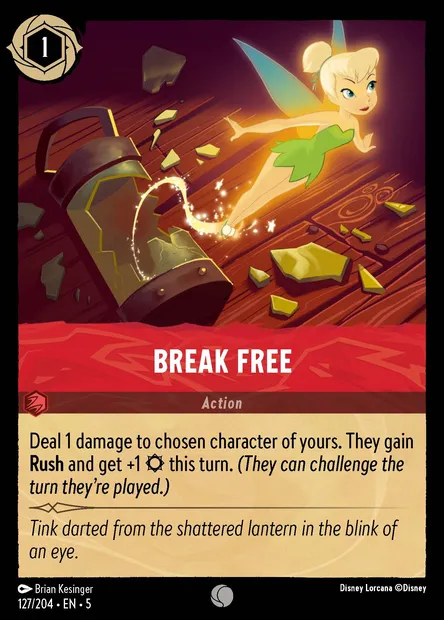 Break Free, Disney Lorcana card CH5-127 — Shimmering Skies set