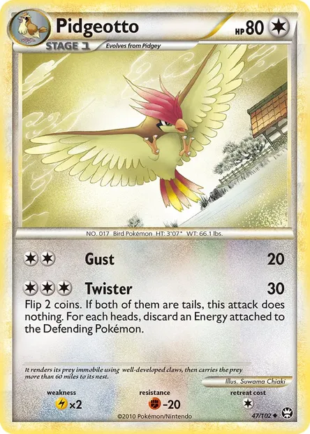 Pidgeotto, Pokémon card TM 47 — Triumphant set