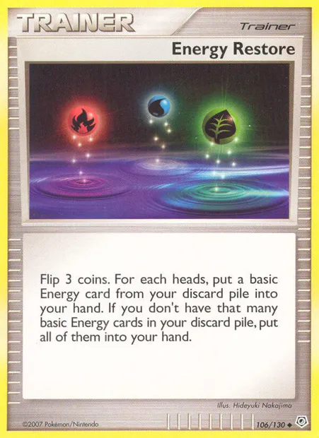 Energy Restore, Pokémon card DP 106 — Diamond & Pearl set