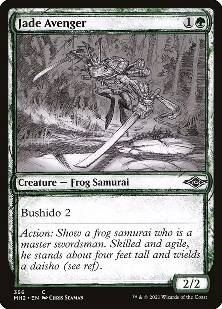 Jade Avenger, Magic card MH2 356 — Modern Horizons 2 set