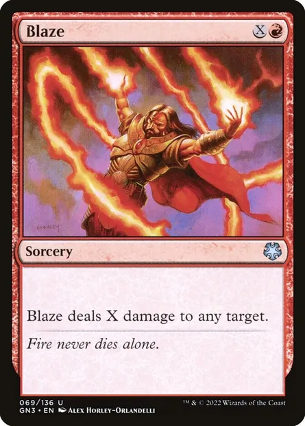 Blaze, Magic card GN3 69 — Game Night: Free-for-All set