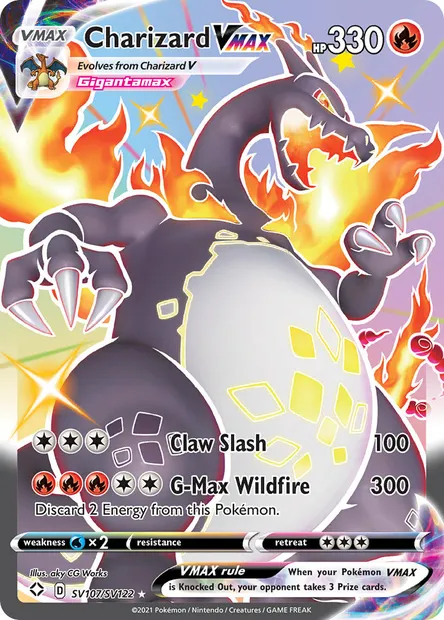Charizard VMAX, Pokémon card SHF SV107 — Shining Fates set
