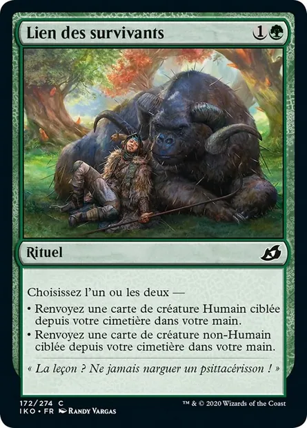 Lien des survivants, carte Magic IKO 172 — extension Ikoria: Lair of Behemoths