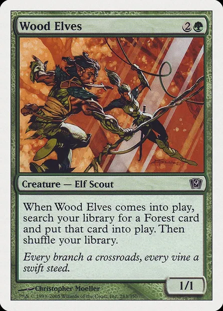 Wood Elves, Magic card 9ED 283 — Ninth Edition set