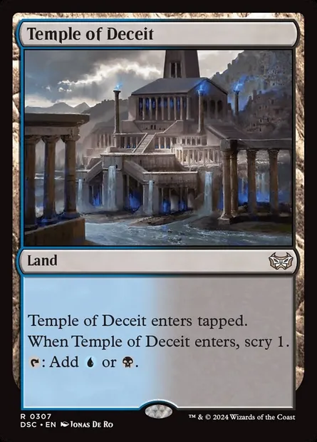 Temple of Deceit, Magic card DSC 307 — Duskmourn: House of Horror Commander set