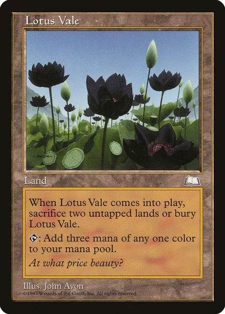 Lotus Vale, Magic card WTH 165 — Weatherlight set