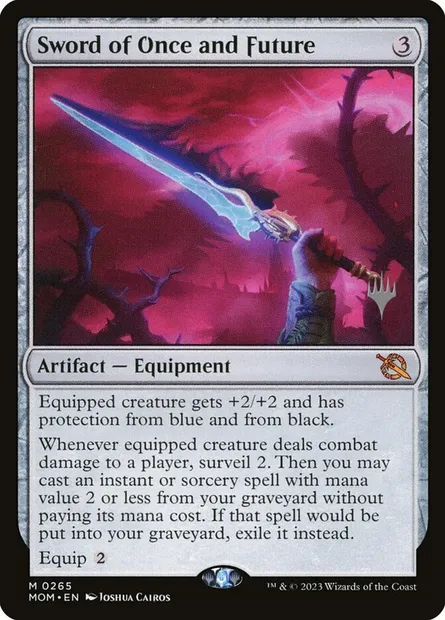 Épée de Jadis et d'Avenir, carte Magic PMOM 265p — extension March of the Machine Promos